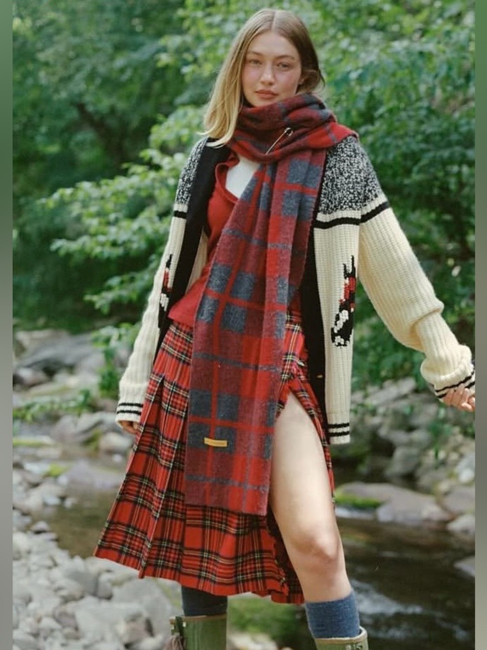 NWOT GUEST IN RESIDENCE The Plaid Big Scarf